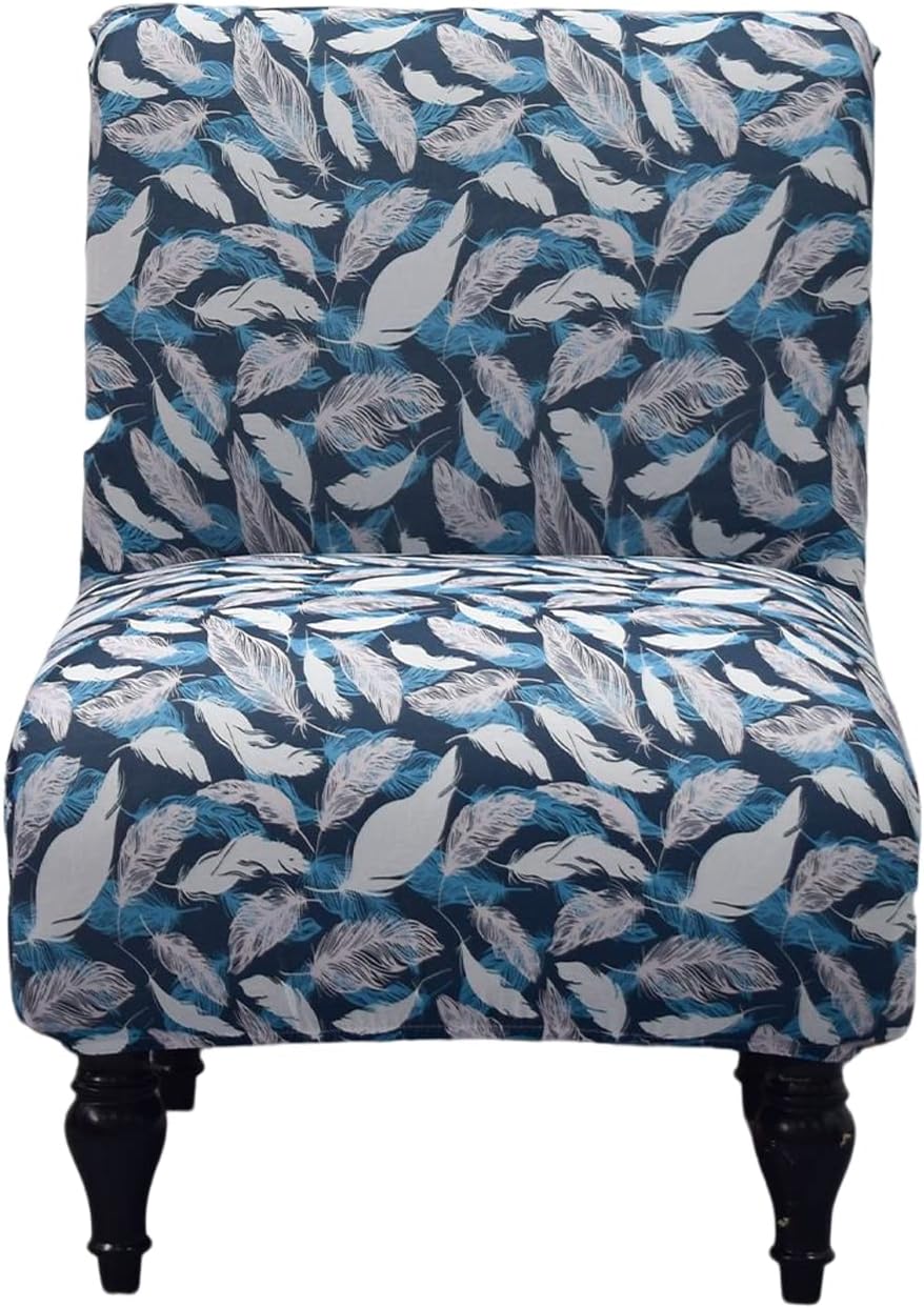 Eco-Ancheng Armless Accent Chair Cover Slipcover Stretch Spandex Slipper Chair Cover Removable Washable for Armless Chair Slipcover Furniture Protector Covers for Living Dining Room Hotel