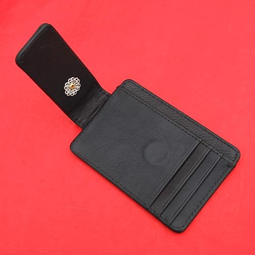 Miniatura 6 de US 1948 Lincoln Penny BU Uncirculated 1 Cent Coin Genuine Full-Grain Black Leather Magnetic Money Clip Wallet & Card Holder RFID Blocking