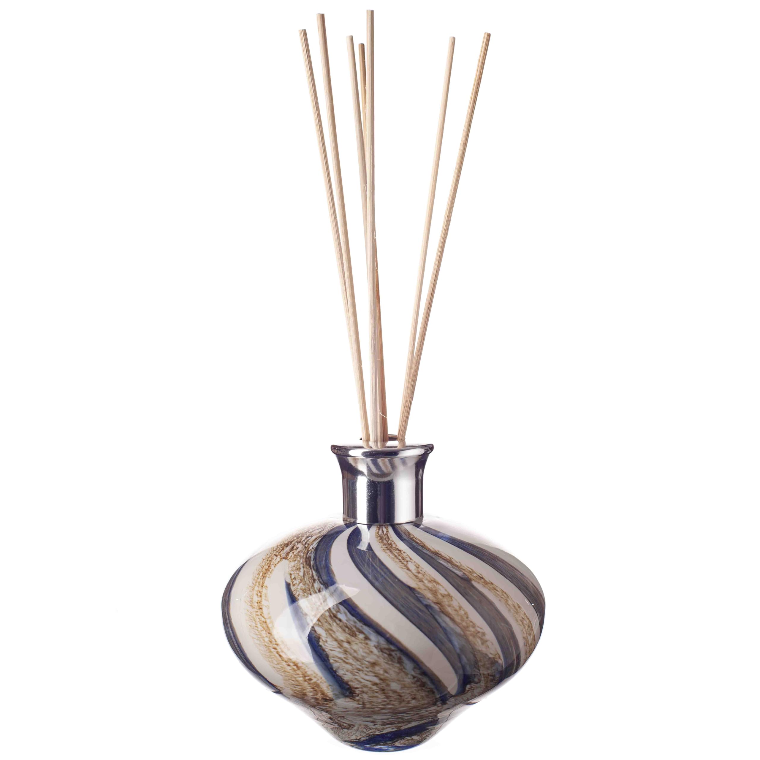 Reed Diffuser Oval in Blue, Brown & Cream (Naval Oak)