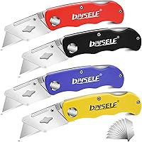 Vista 1 de DIYSELF Paquete de 4 cuchillos utilitarios, cortadores de caja para fines ligeros, cuchillo de afeitar, cuchillo cortador de caja para dibujos