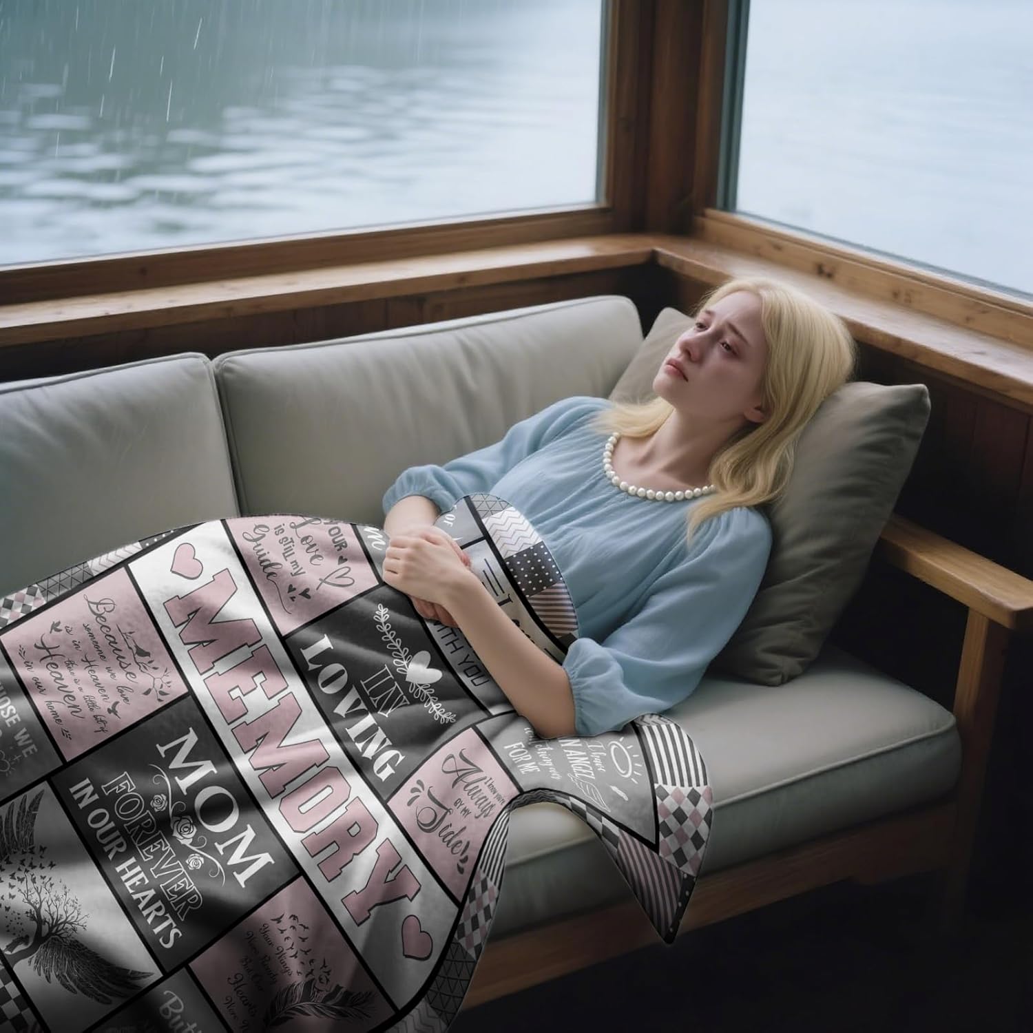 Memorial Gifts for Loss of Mom, Sympathy Gifts for Loss of Mother Blanket 60"x50", Bereavement Gift for Loss' of Mother, Mom Memorial Gift, Condolences/Remembrance Blanket - Image 3