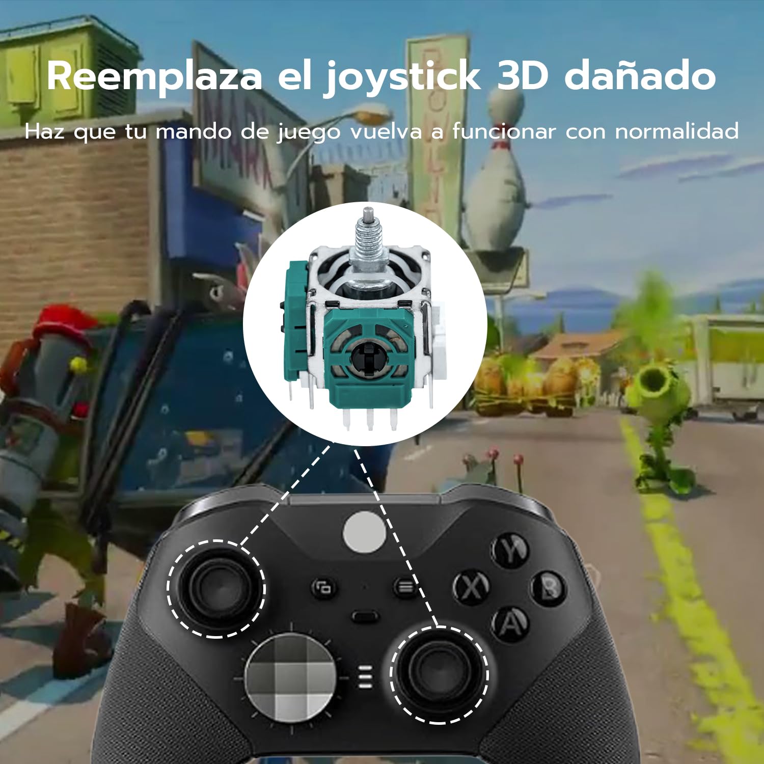 Mcbazel Repuesto de Joystick Analógico 3D y Herramientas de Reparación para Mandos Xbox Series Elite 2, Módulo 3D Thumbstick con Kit de Desbloqueo T6 T8