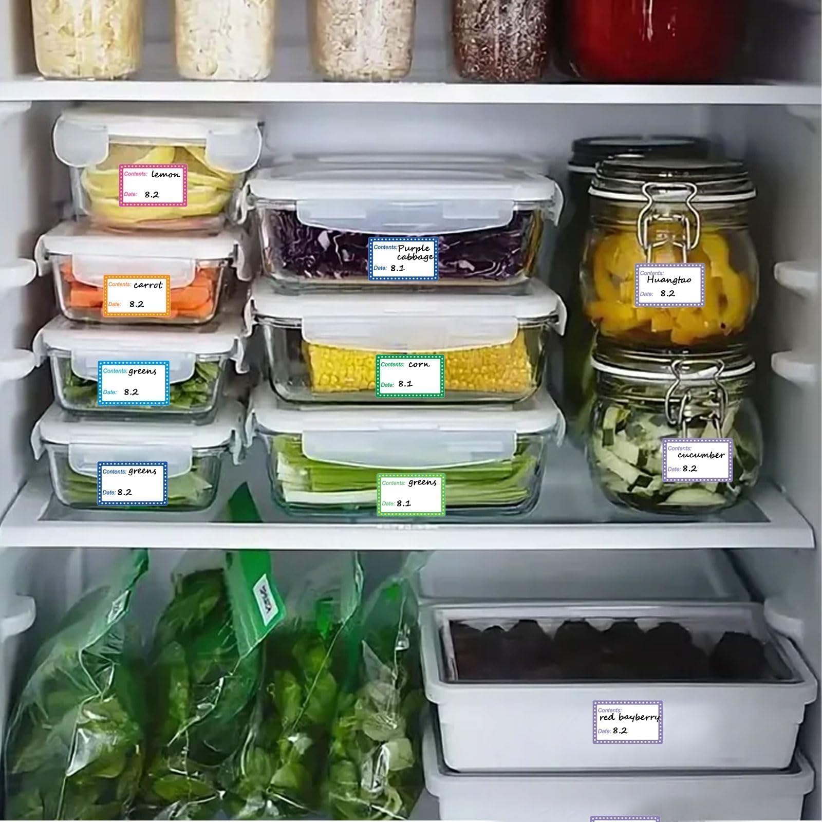 Etichette Alimenti Con Data - 2 Rotoli 1000 Etichette 25x40mm, Per Congelatore E Dispensa - Foto 5