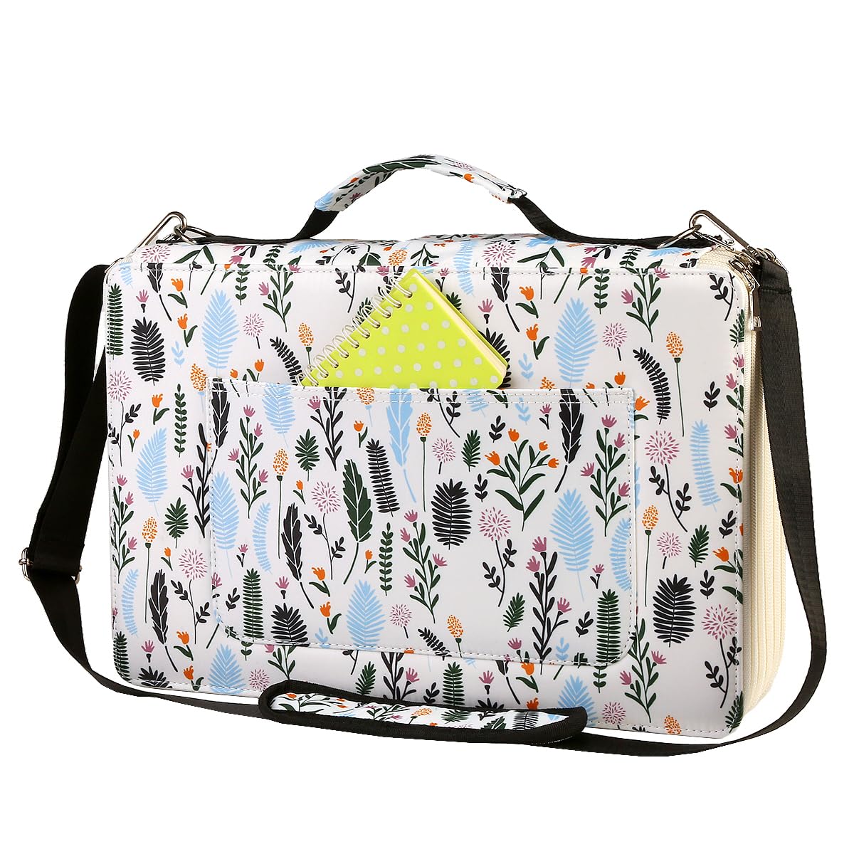 384 Slots Pencil Case, 4-Layer Organizer with Shoulder Strap