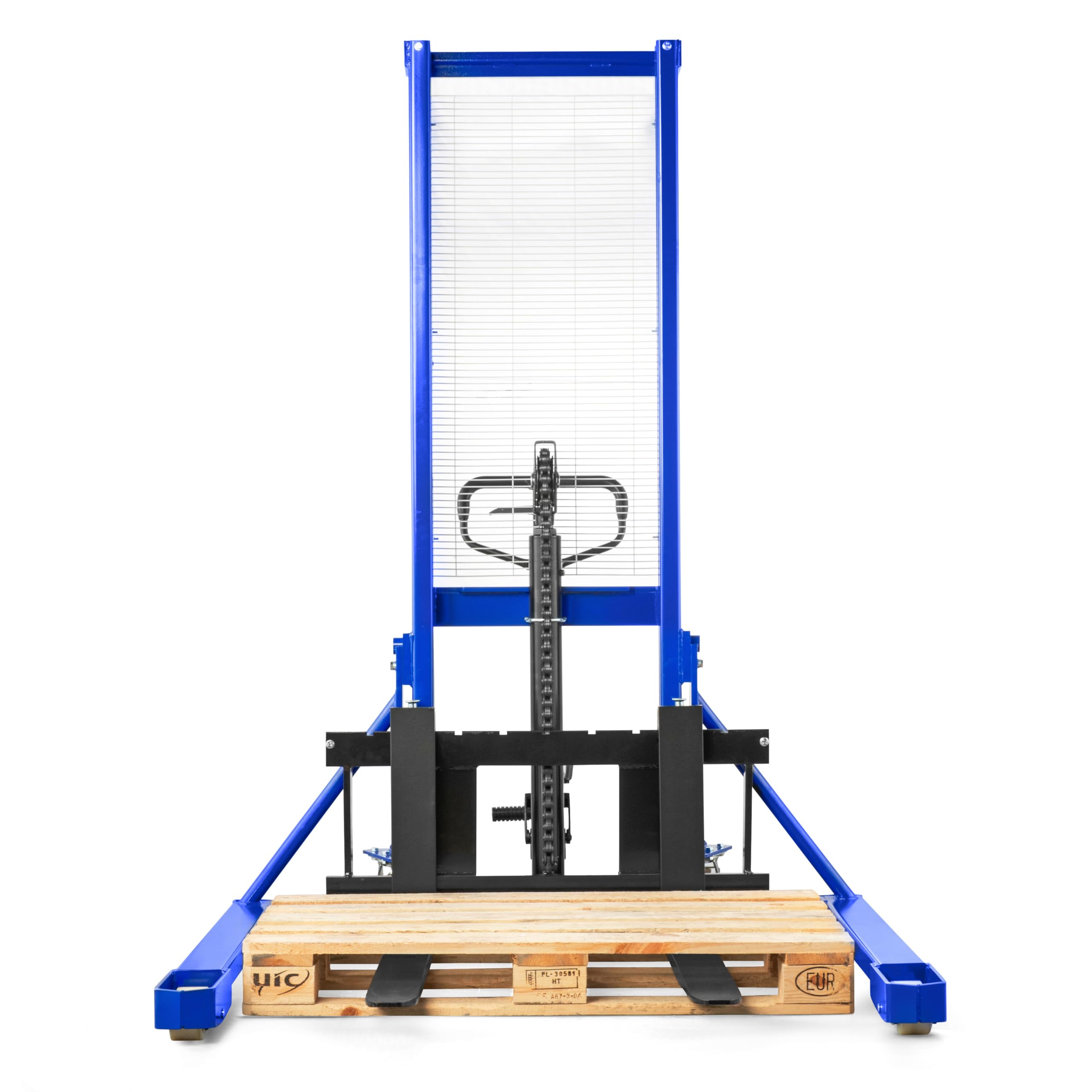 Pallit Hochhubwagen WIDE | verschiebbaren Gabeln von 210 mm bis 950 mm | 1600 mm Hubhöhe | 1000 kg Tragkraft | Stapler