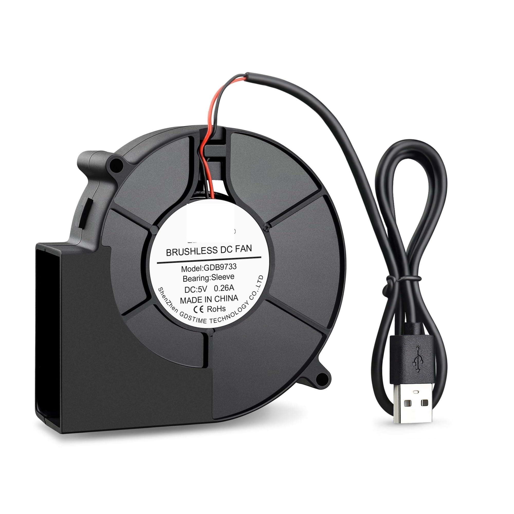 Ventilatore, DC 5V 97x94x33mm 9733 Manica Cuscinetto USB Ventilatore Ventola Di Raffreddamento Silenziosa for Barbecue All'aperto Mobile Stufa Centrifuga Turbo Ventilatore