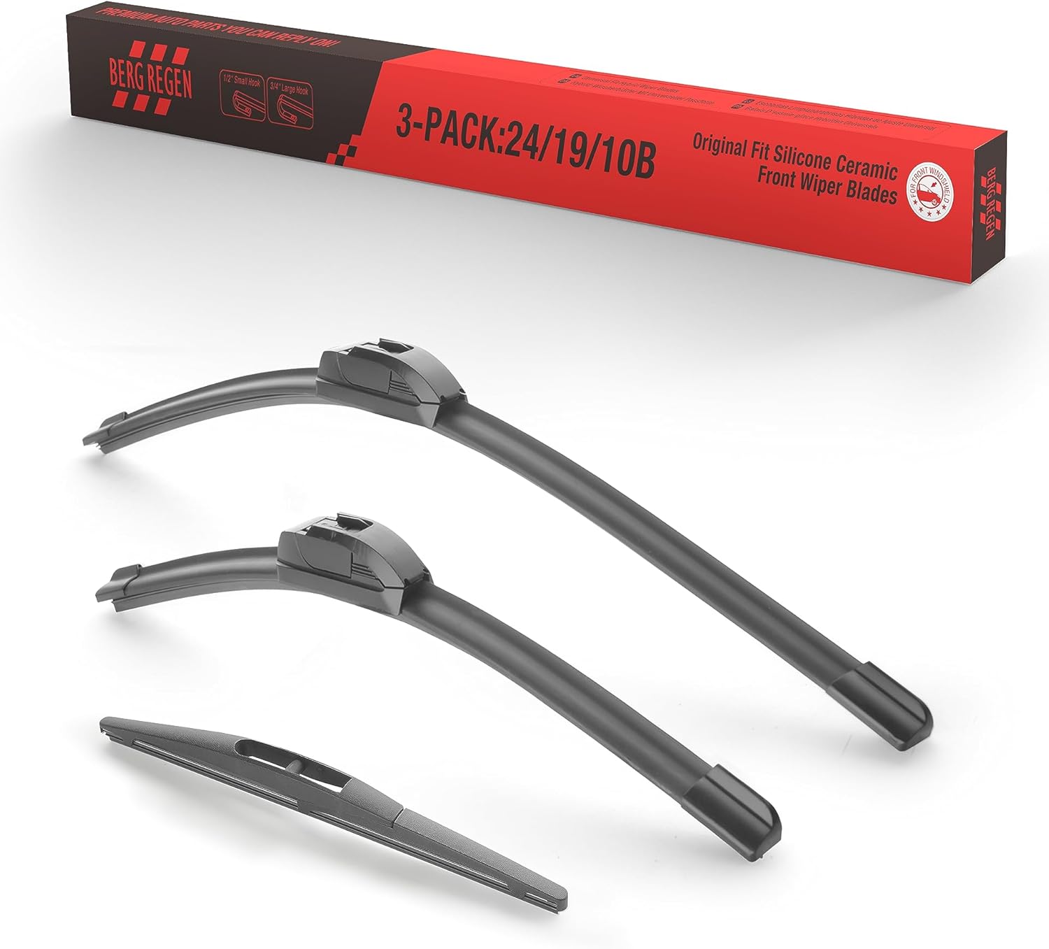 BERG REGEN 24"/19"+10 inch Windshield Wiper Blades Replacement for INFINITI QX80