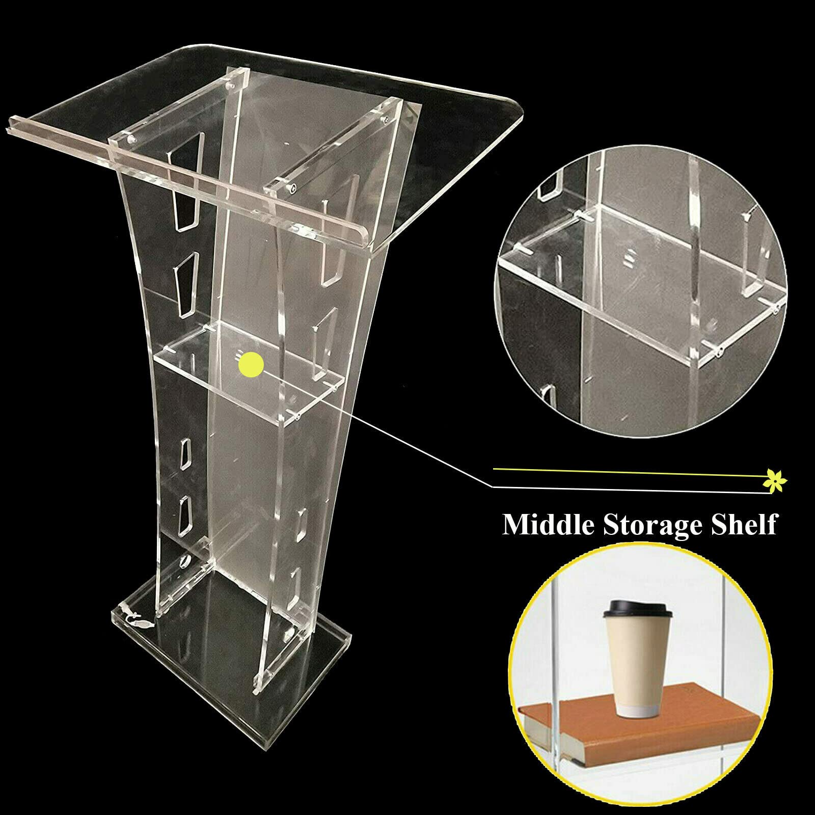Pupitre portable réglable en hauteur pour des présentations claires dans les églises et les écoles