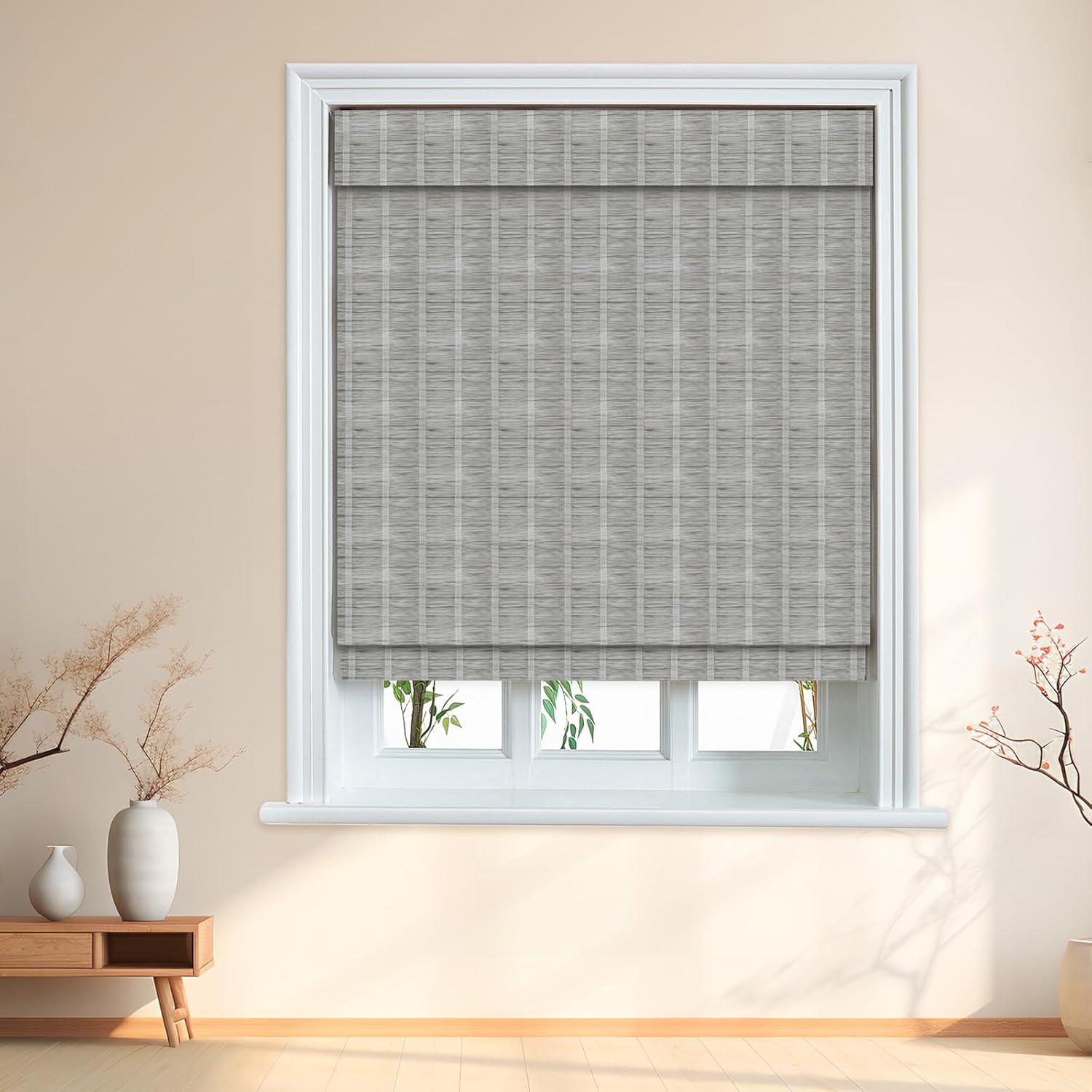 Bamboo Shades No Tools Required,Custom Blinds for Windows and Doors