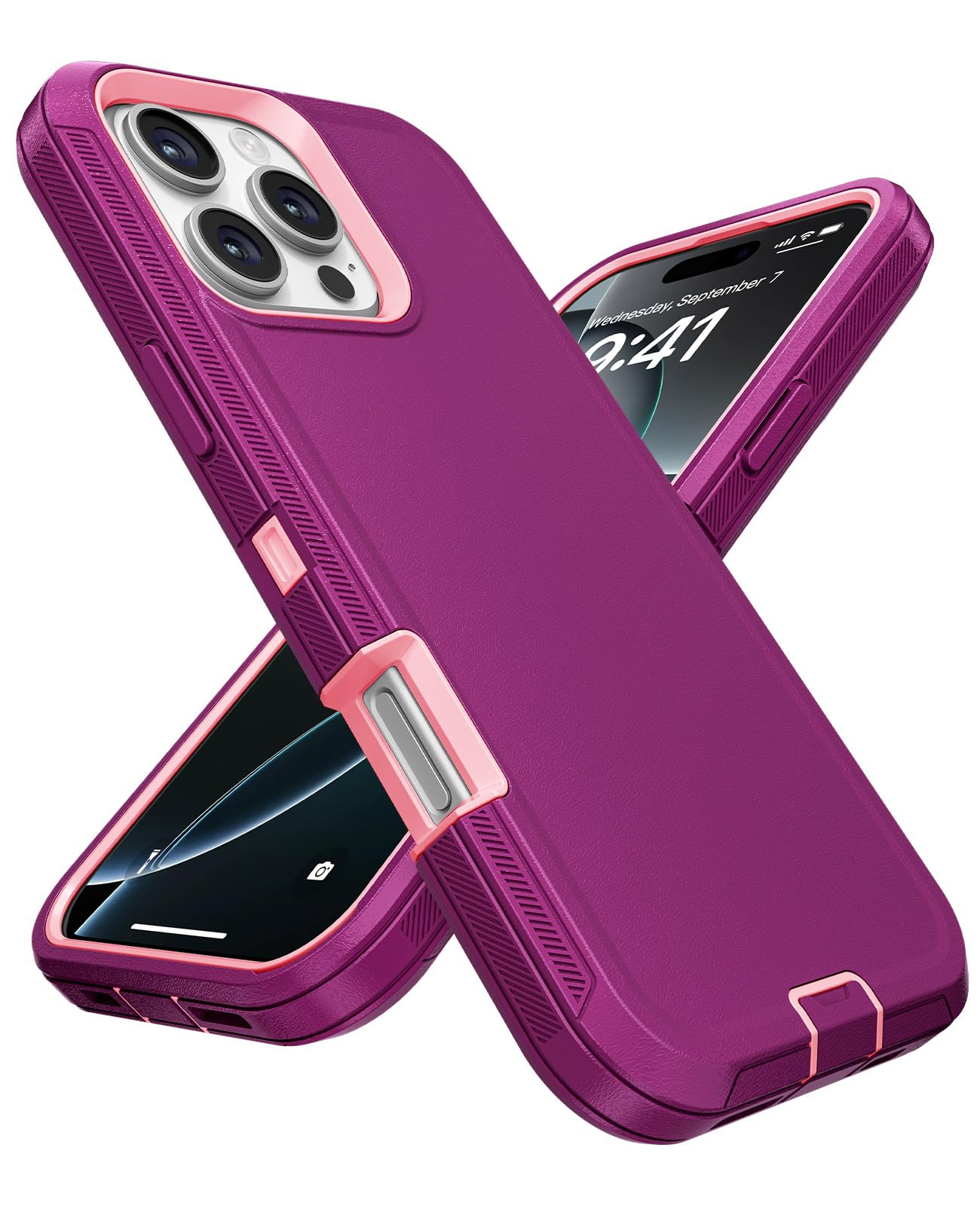 Jelanry Case for iPhone 16 Pro Max 5G 6.9-inch, Heavy Duty Rugged & Dual-Layer Shockproof Drop Proof Protection w/Port Anti dust Scratch Armor Back