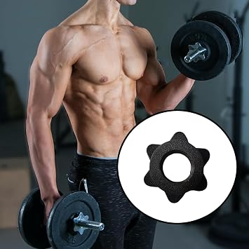 8pcs Spinlock Collars, 1 inch Barbell Spin-Lock Collars Screw Clamps, Standard Dumbbell Hex Nut Dumbbell Rod Nut Barbell Screw Collarfor, Clamps Weight Clips for Dumbell Weight Training