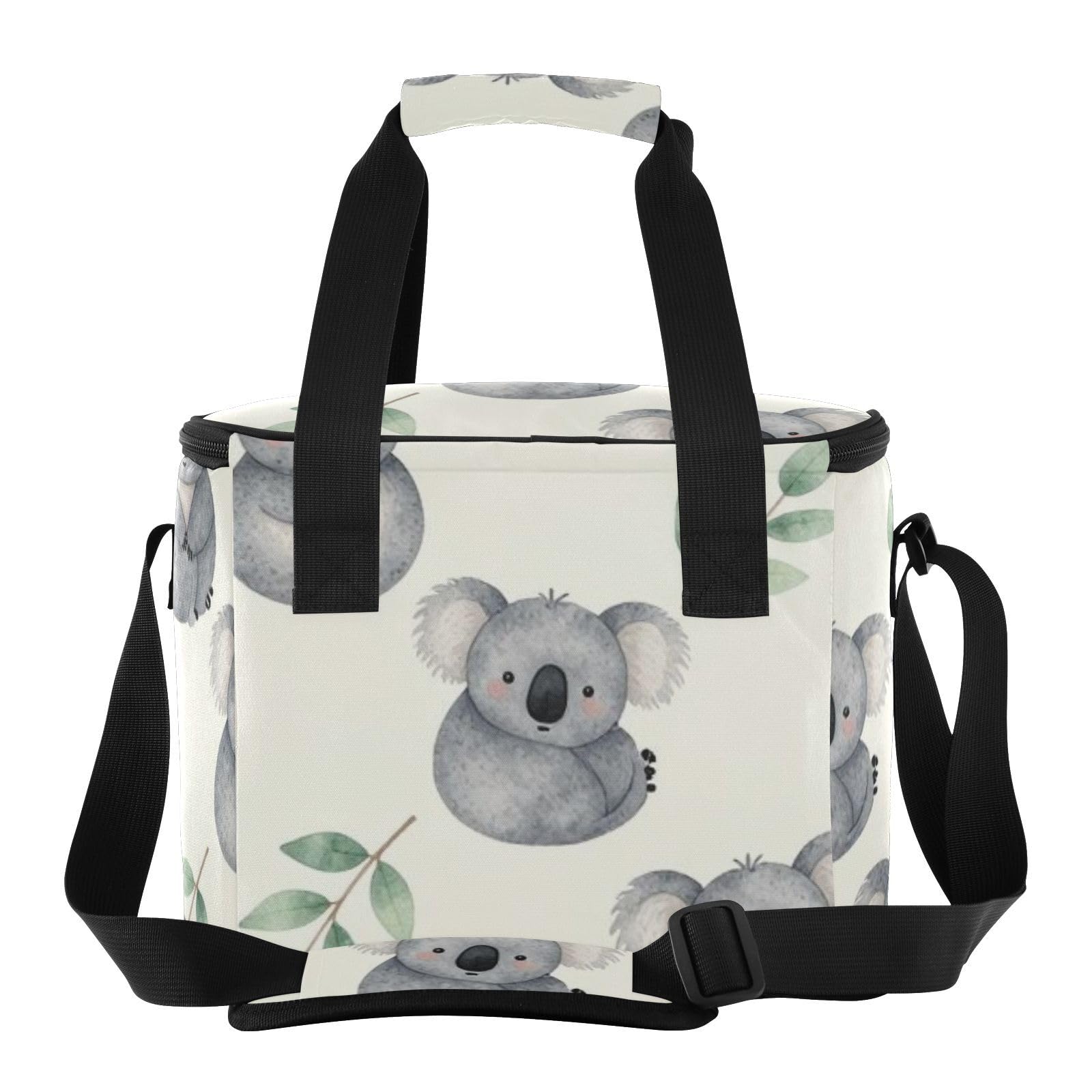 Wudan Koala eukaliptus liść termiczna torba na lunch z podszewką PEVA Road Trip Outdoor Lovers