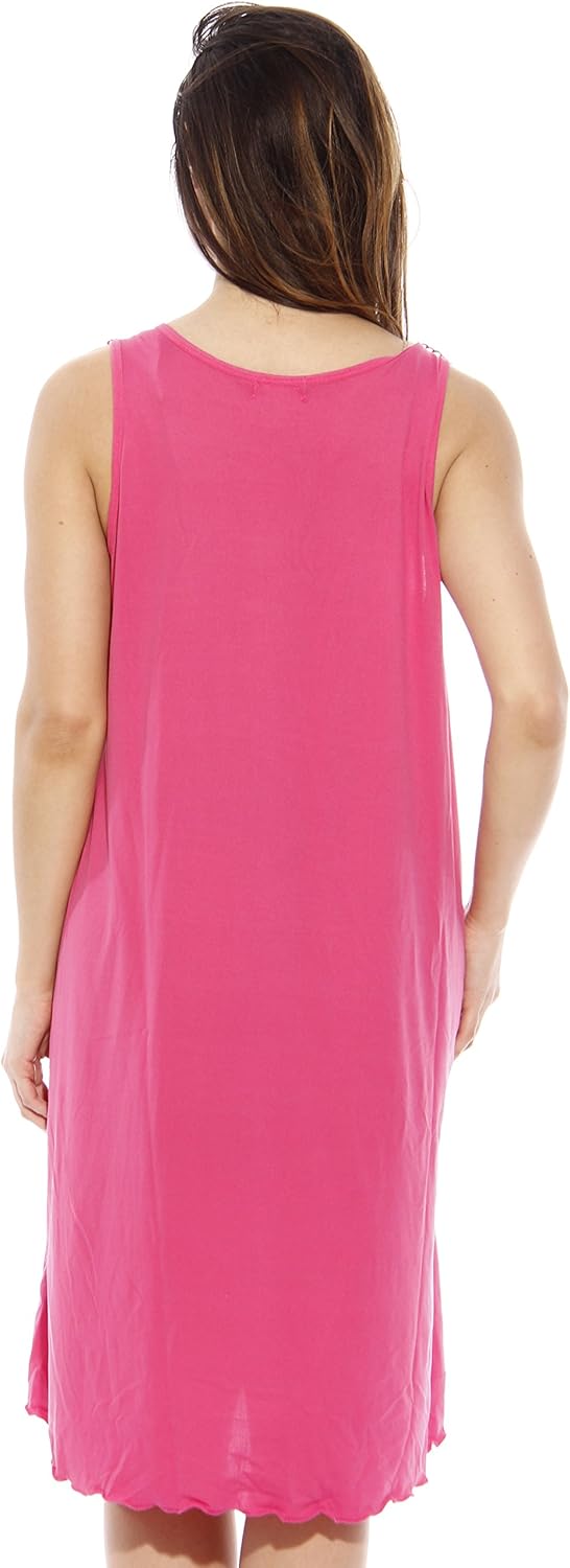 Dreamcrest Silky Soft Nightgown Crochet Trim Sleep Dress 1541B - Image 3