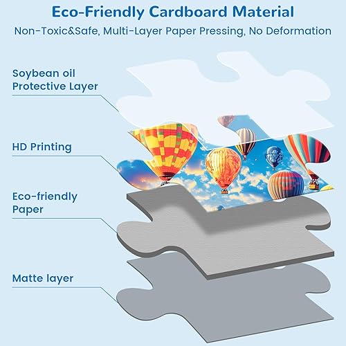 Miniatura 4 de Paquete de 6 rompecabezas de 36 piezas grandes para personas mayores, productos de demencia y Alzheimer, actividades para adultos mayores, fácil