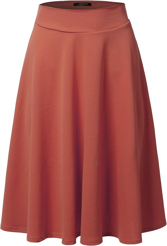 Saia midi SSOULM A-Line com cintura alta e estampa floral — SSK004