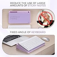 Vista 41 de TOWON Desktop Glass Whiteboard with Basic Calculator, 12 Digit LCD Display, Desk Organizers with Accessories for Office, Home, School Supplies