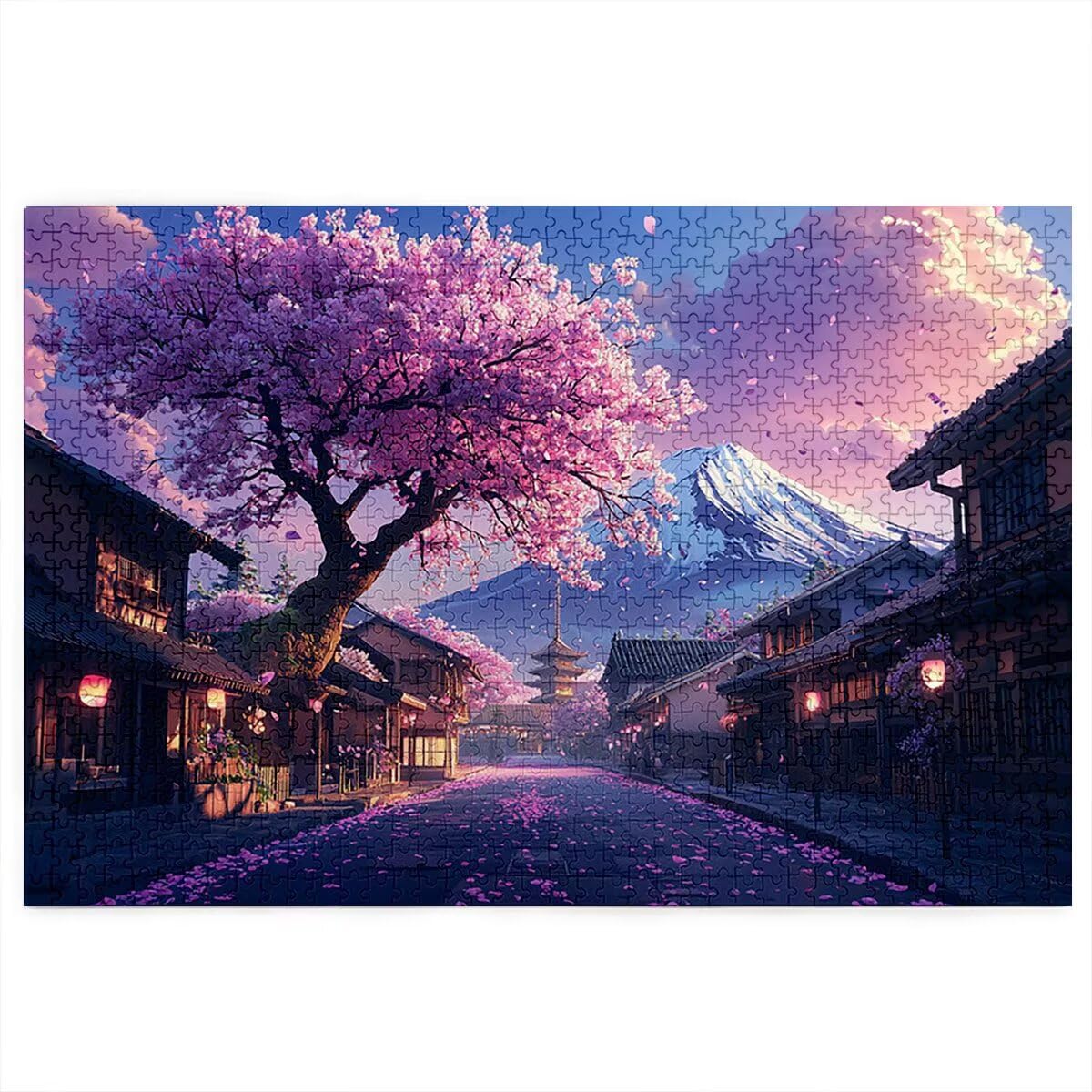 Puzzle 4000 elementów dla dorosłych, japońskie puzzle dla dorosłych i dzieci od 14 lat, duże puzzle z krajobrazem z pudełkiem do dekoracji ścian domu, prezent dla kobiety/mężczyzny, gra koncentracyjna