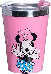 Zona Criativa – Copo SNAP Minnie 300ml | Compacto, Térmico em Aço Inóx Dupla Camada e c/Tampa Rosqueável – Leve sua Bebida em Espaços Pequenos, Prático Para o Dia a Dia - Bebida Gelada Por Mais Tempo