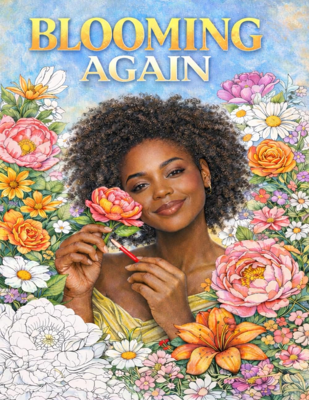 Blooming Again: A Healing Coloring Book for Inner Peace
