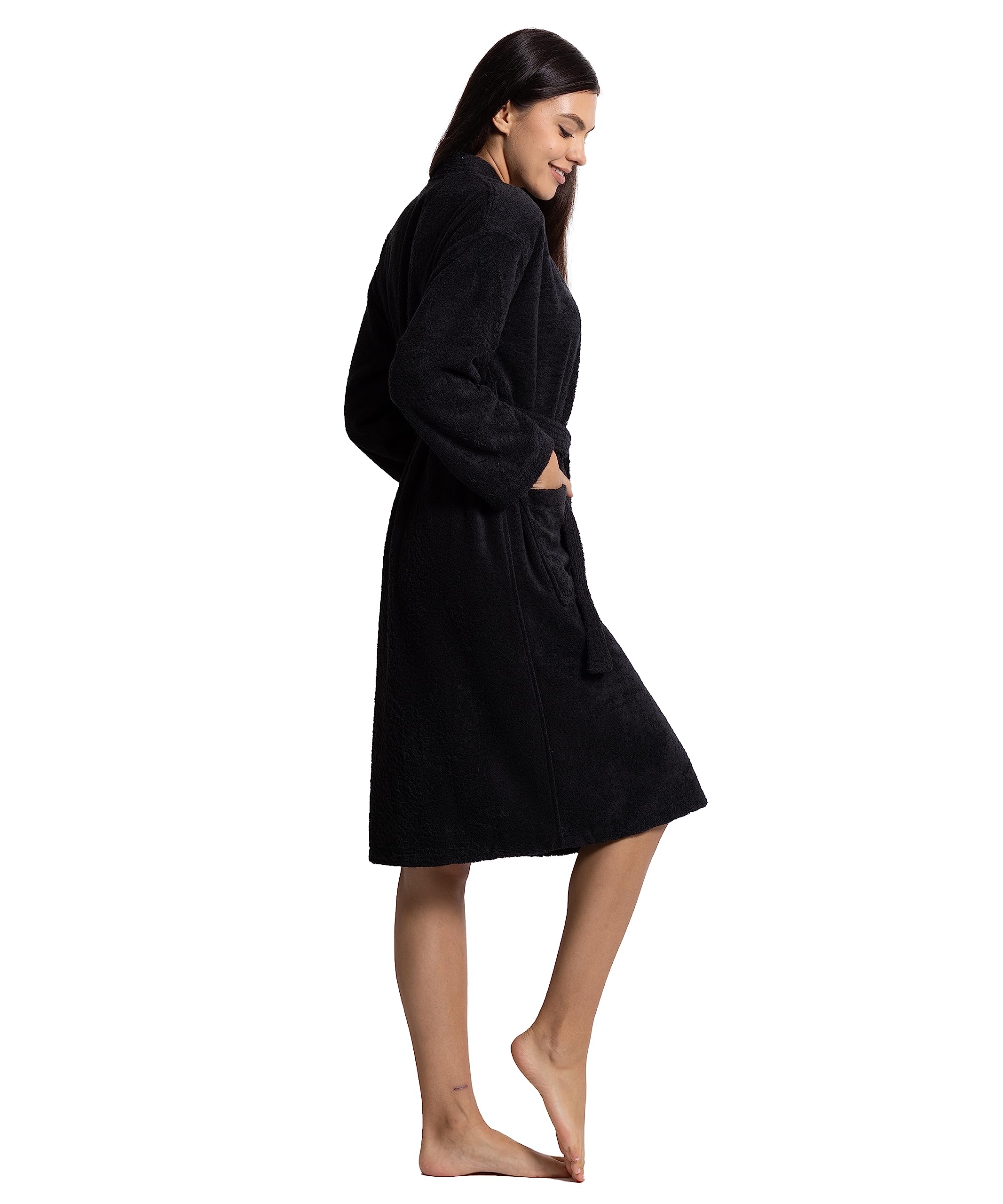 Chakir Turkish Linens Accappatoio di kimono turco del panno di spugna del cotone 100% per le donne