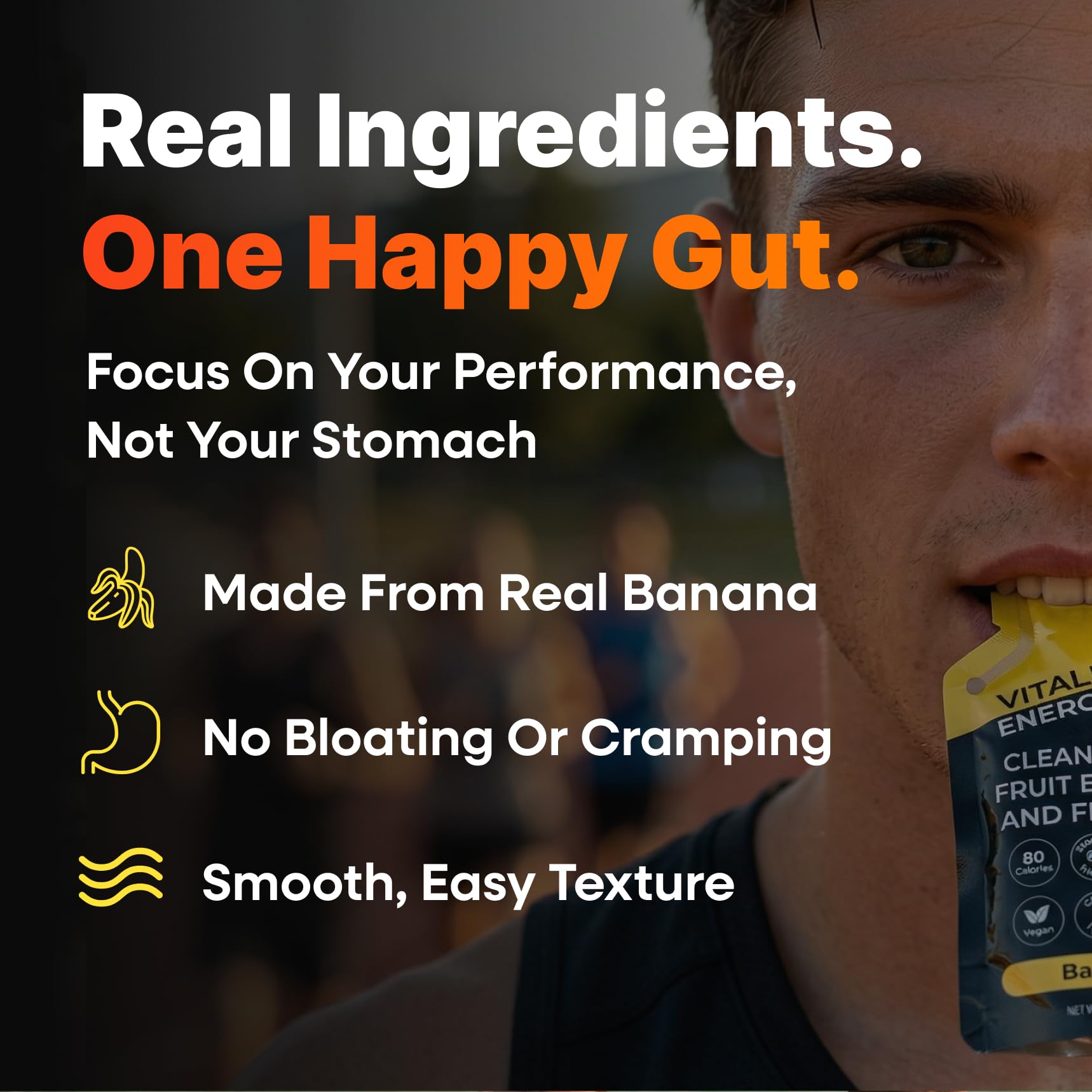 Real Banana Stomach Friendly Energy Gel for Runners, Cycling and Exercise — Amazon image 3