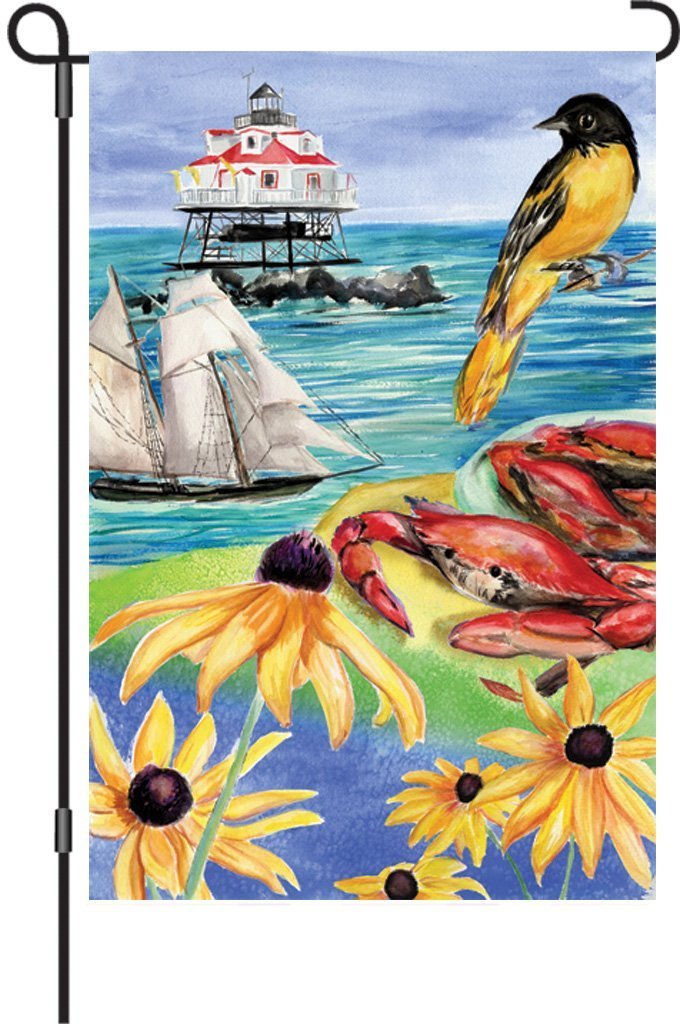 Brownrio Outdoor Garden Flags, Maryland My Maryland, 12 by 18-Inch