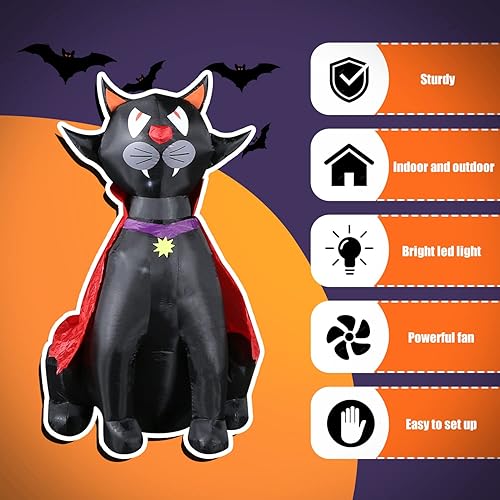 Miniatura 5 de LAZYLAND Decoraciones inflables para exteriores de 5 pies, con luces LED integradas para patio, jardín, interior, césped, decoración de fiesta de