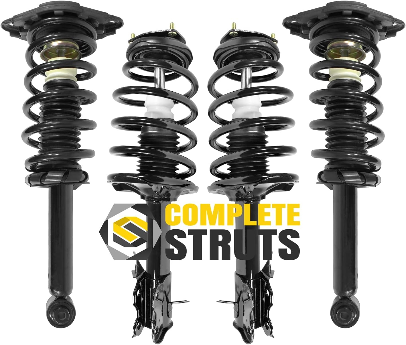 CompleteStruts Front and Rear Quick Complete Strut Assemblies with Coil Springs — Set of 4 for 2002–2006 Nissan Sentra