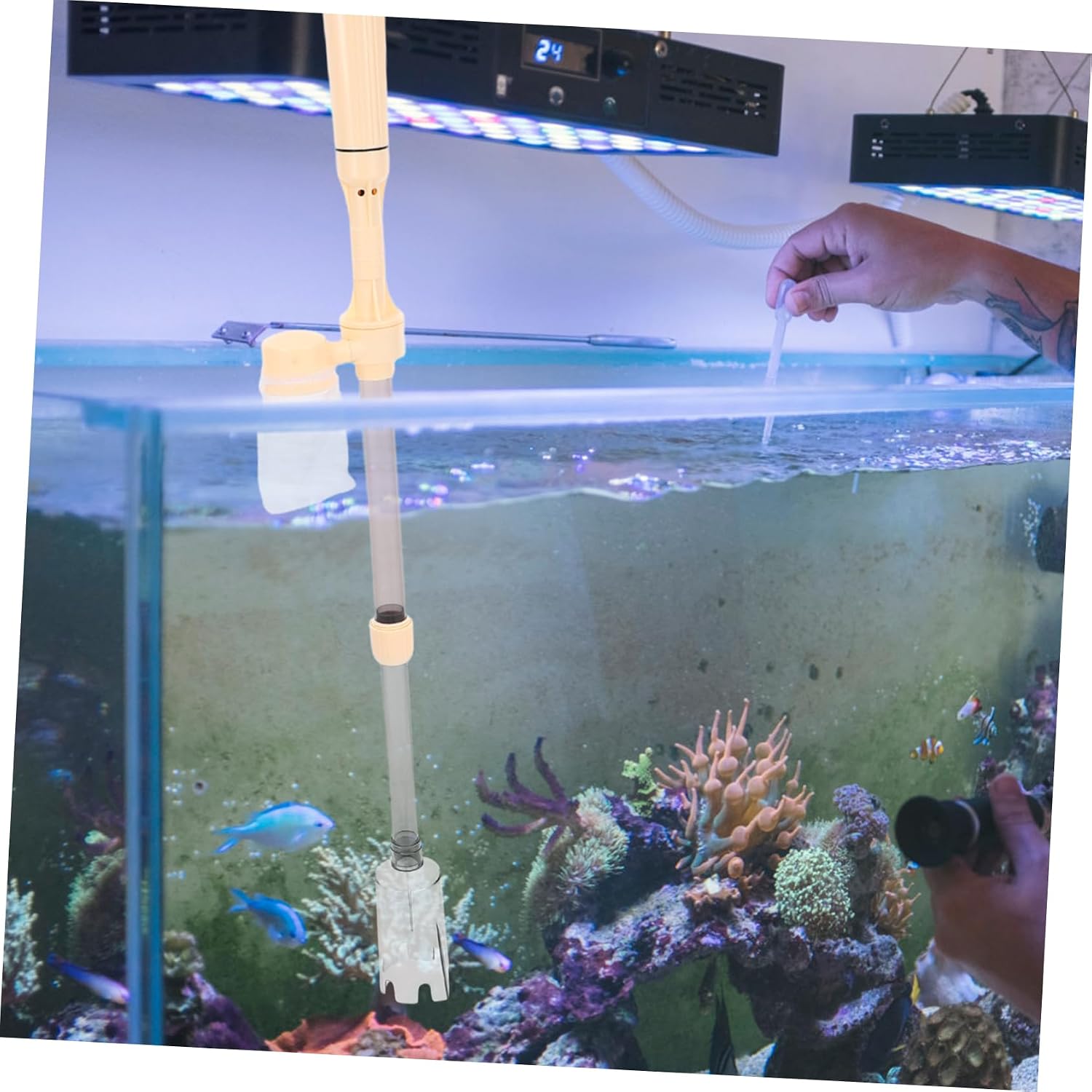 1set Electric Fish Tank Water Pump and Sand Cleaner Convenient Aquarium Cleaning Tool for Use Deep Cleaning for Water Versatile and Safe Design