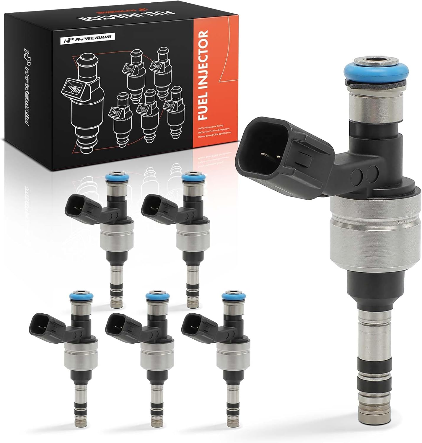 A-Premium Fuel Injectors Compatible with Chevrolet Equinox 12-17, Traverse, Impala, Camaro, Colorado, Caprice (Sport) & GMC Terrain, Canyon & Buick Enclave, LaCrosse & Cadillac SRX, CTS, XTS, ATS