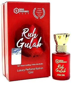 Ruh Gulab Att_ar 12Ml For Religious & Personal Use/Natural Alcohol Free Att_ar For Men And Women/Natural Gulab Att_ar, Liquid