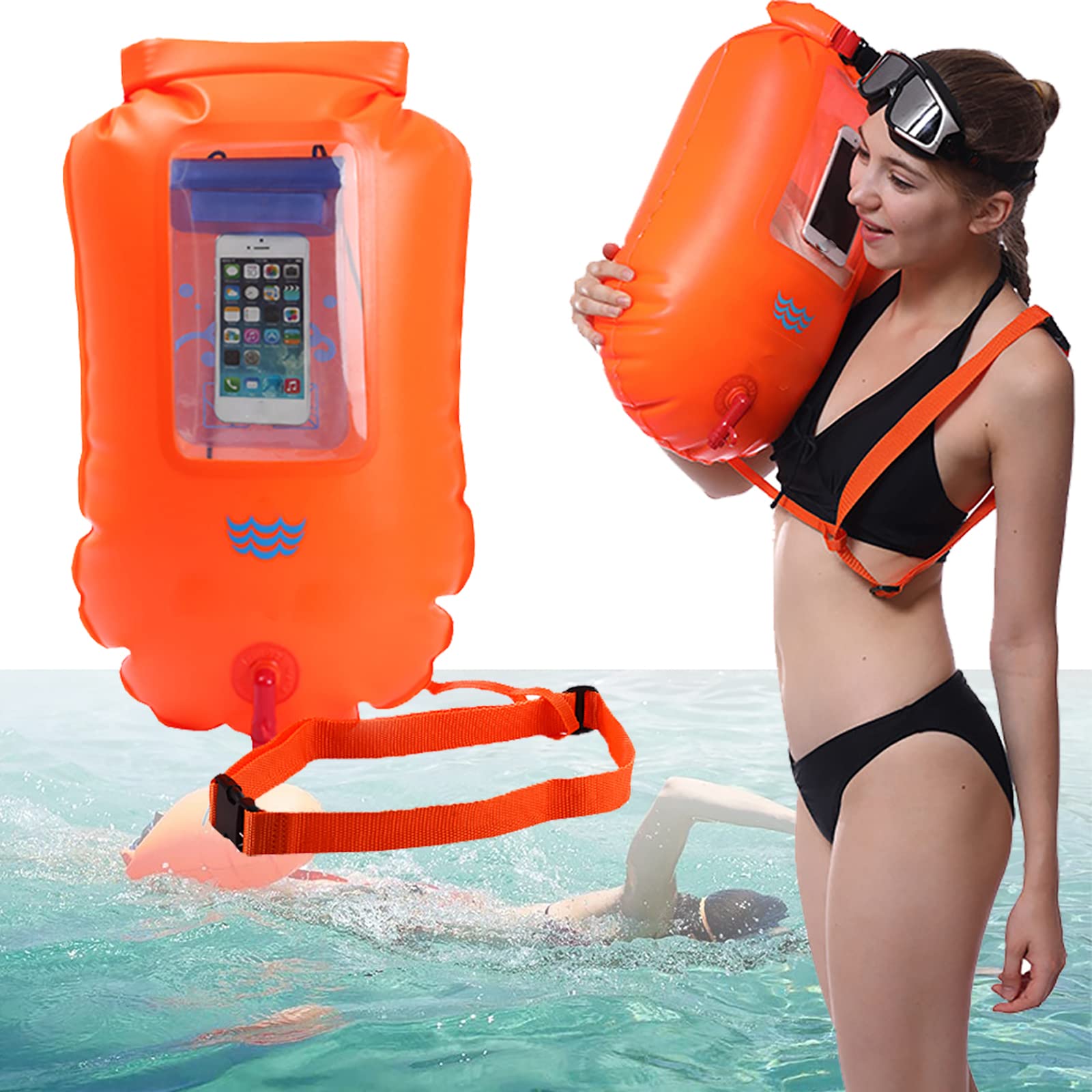 Buy Dosodo Swim Buoy,Inflatable Swimming Tow Float Bag,Waterproof PVC