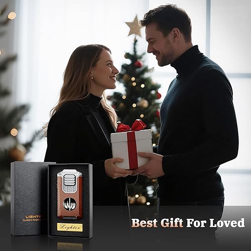 Miniatura 7 de Encendedor de antorcha 5 en 1 con accesorios multifuncionales, llamas de chorro triples (sin gas) (naranja plateado)