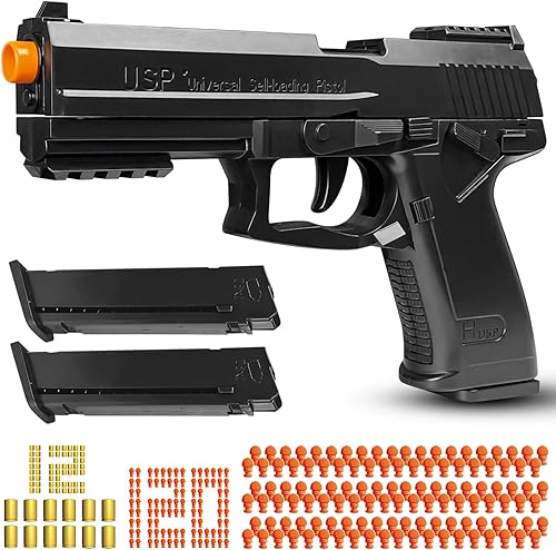 Pistola de juguete con recarga automática de rebote de expulsión y blaster de espuma suave, ideal para juegos de disparos, juguetes de modelo