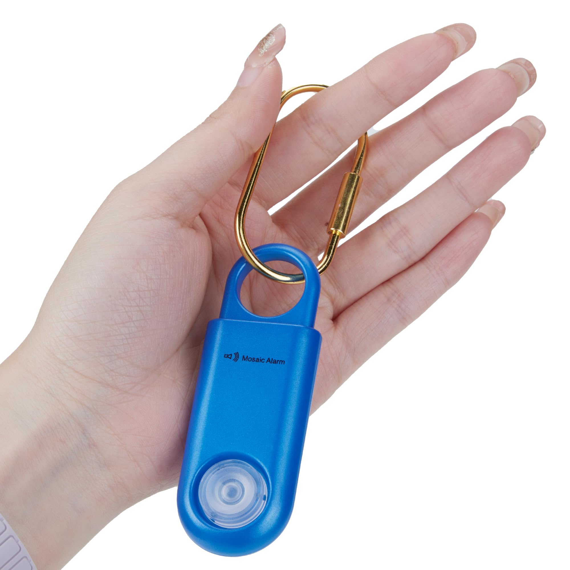 Alarma de seguridad personal de 130 dB con luz estroboscópica ultrabrillante, llavero de sonido fuerte, sirena con mosquetón para mujeres, niños escolares, corredores nocturnos, alarma de senderismo