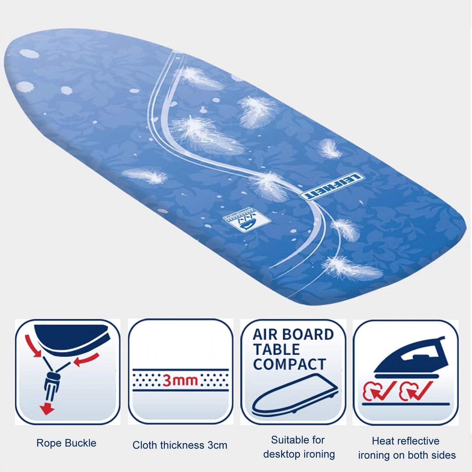 Funda Para Tabla De Planchar, Reemplazo De La Funda De La Almohadilla De Planchado, Fundas Extra Gruesas Con Borde Elástico, Fundas Para Tablas De Algodón Resistentes Al Calor, Para Uso Doméstico ( Si