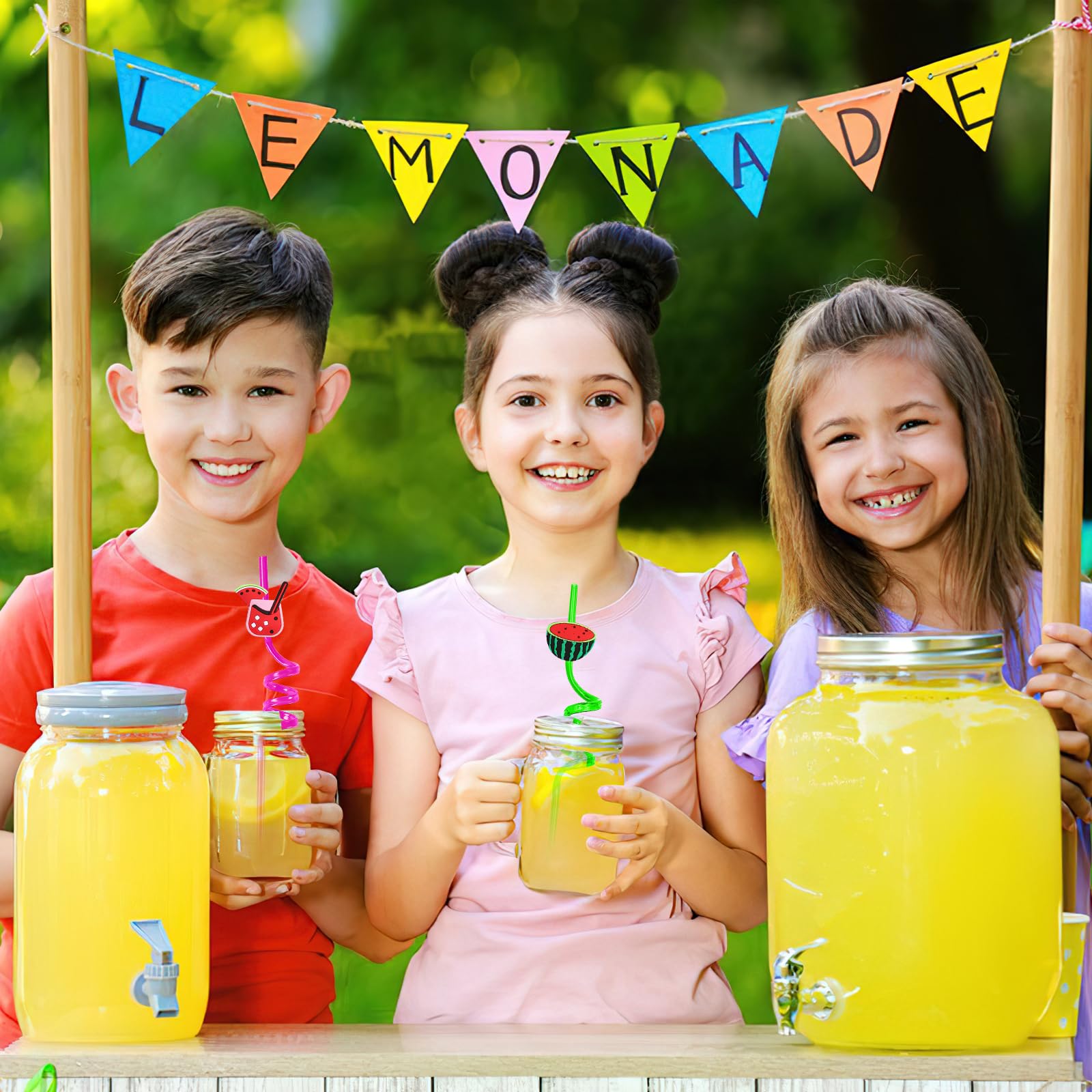 Miiepls Lot De 8 Pailles Plastiques Réutilisables Mignonnes à Thème - Décoration Fêtes Et Anniversaires