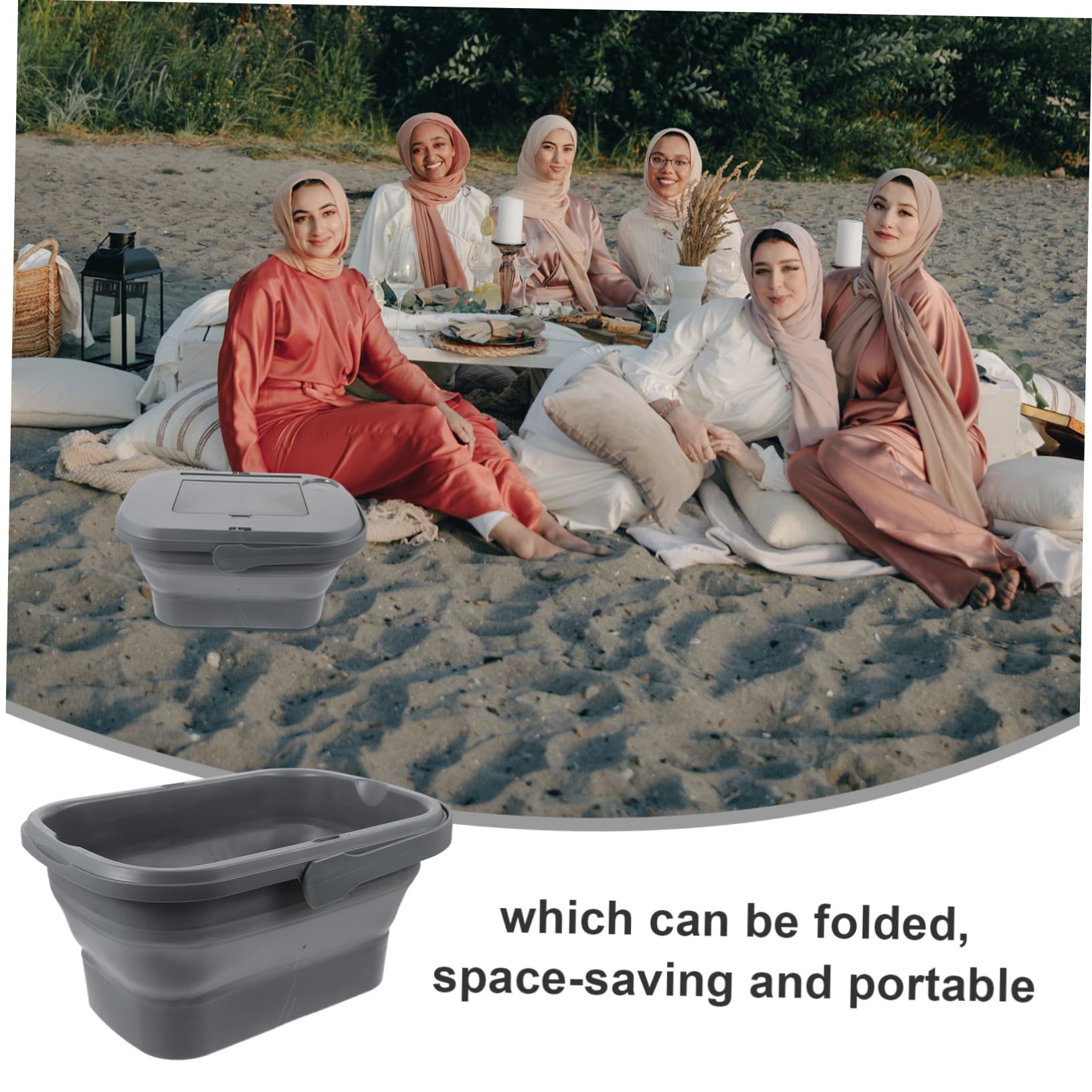 Panier Pliable D'extérieur en Plastique Grosse Capacité Multifonction pour Usage d'eau Lors D'activités de Chasse