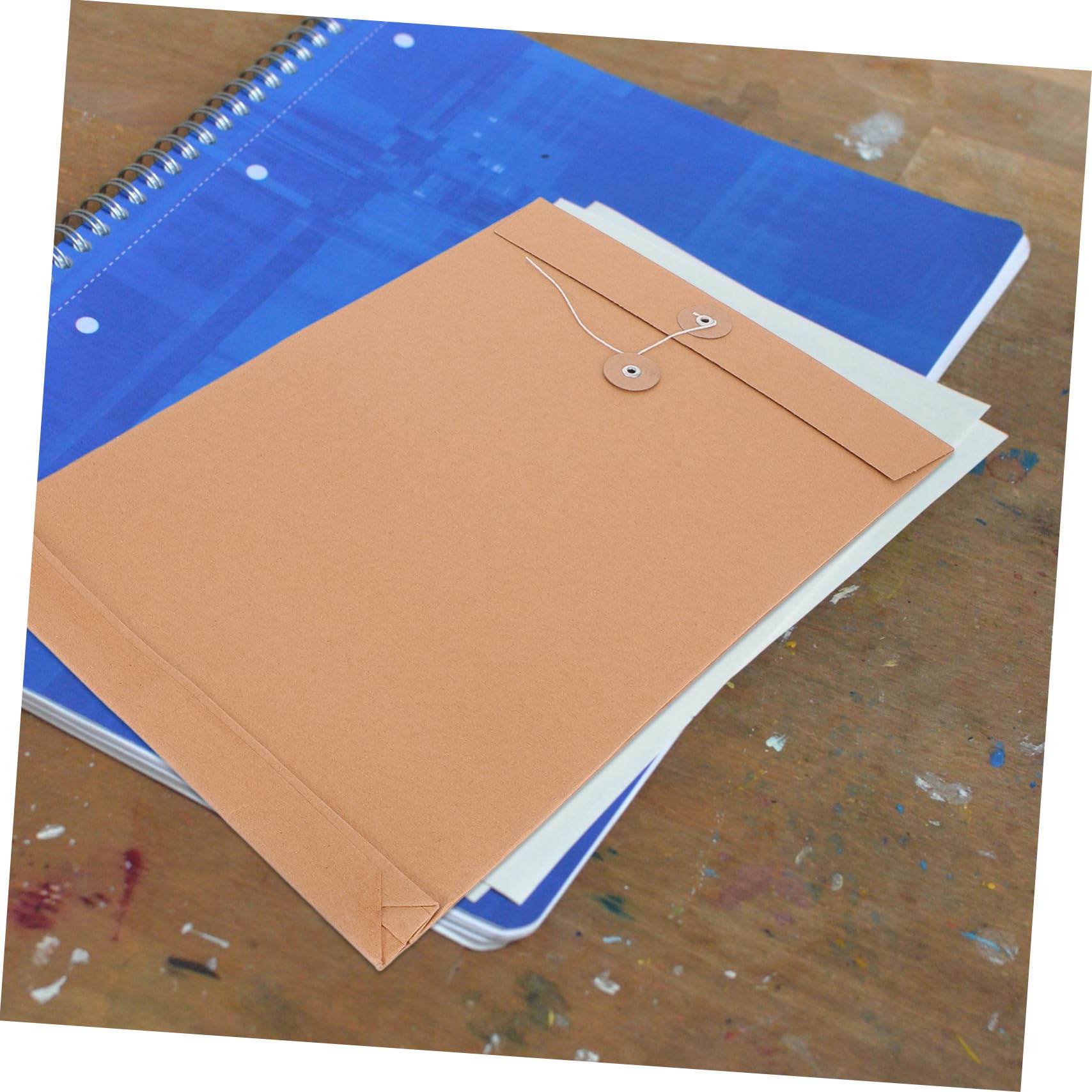 25piezas Cartera de Papel Kraft Portadocumentos Carpeta para Archivar Organizador de Documentos Carta Unidades Bolsa para Papelería de Oficina