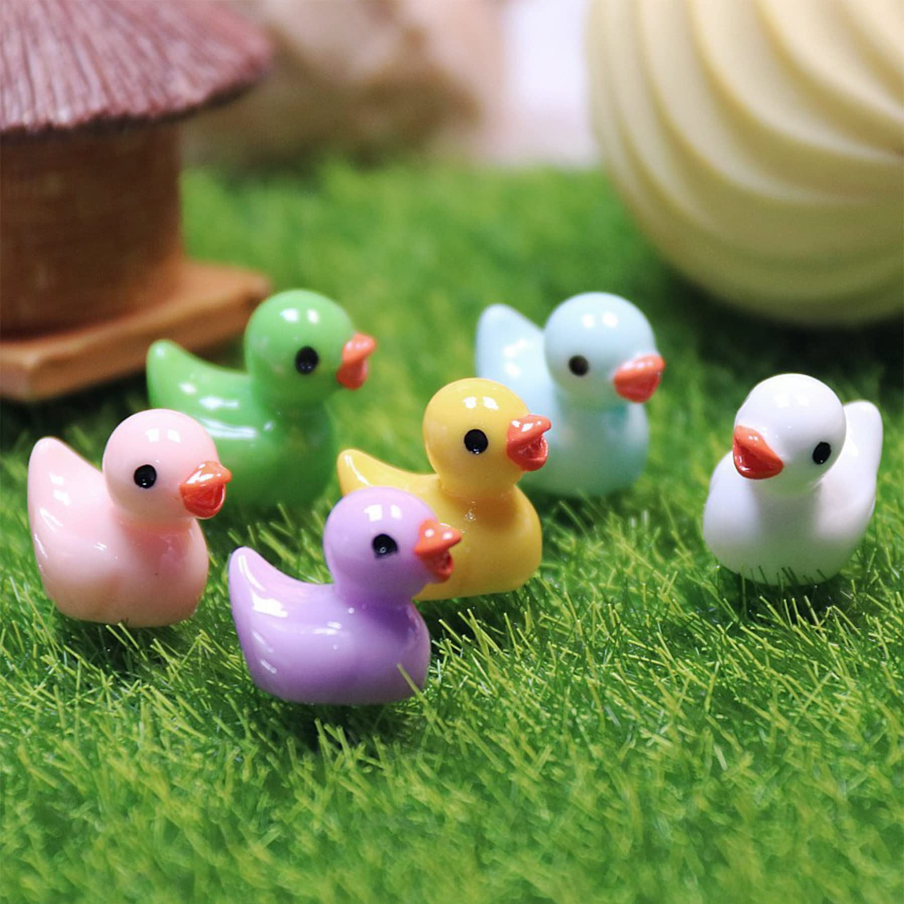 Lot De 120 Mini Canards En Résine – 6 Couleurs, 20 Par Teinte – Décoration Aquarium, Jardin, Maison De Poupée