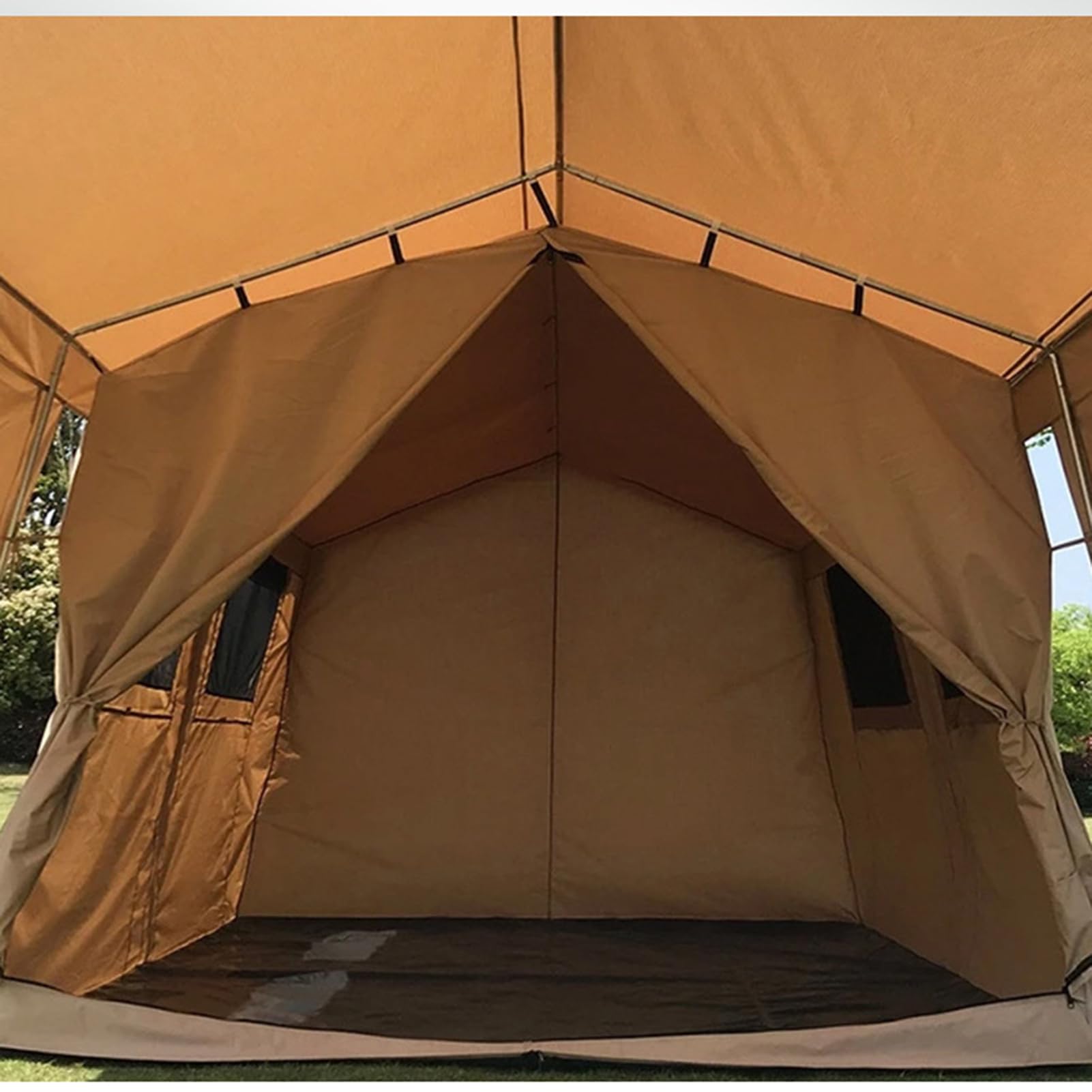 Tenda Glamping Gonfiabile con Pompa, Tenda Gonfiabile per 5~8 Persone, Tenda da Campeggio Esterna di Lusso per Famiglie Tenda ad Aria Gonfiabile, Facile Installazione