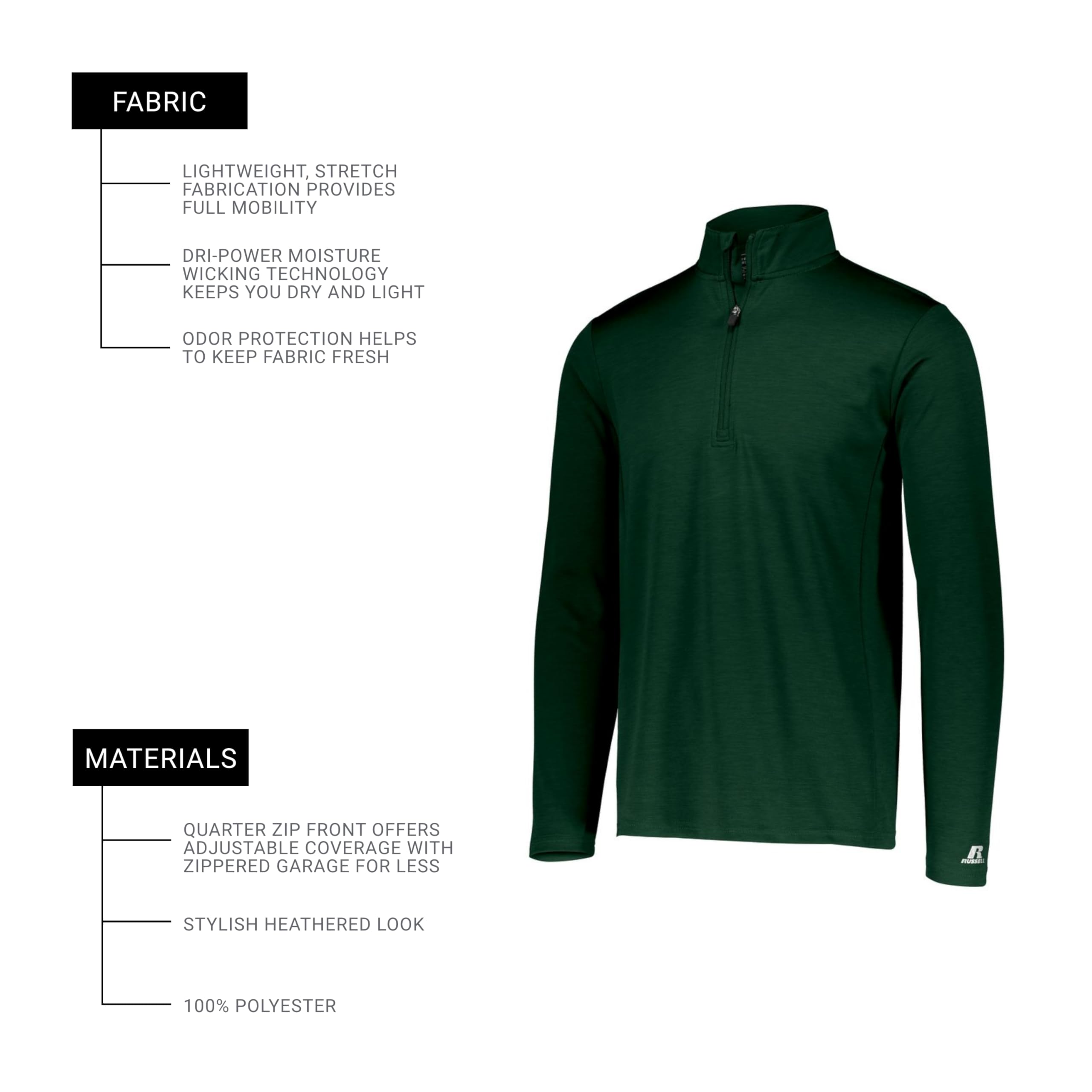 Russell Athletic Kurtka warm-up Mężczyźni Lightweight Performance 1/4 Zip