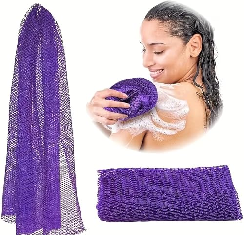 African net sponge, Exfoliating body scrubber, Long Nylon mesh sponge,
