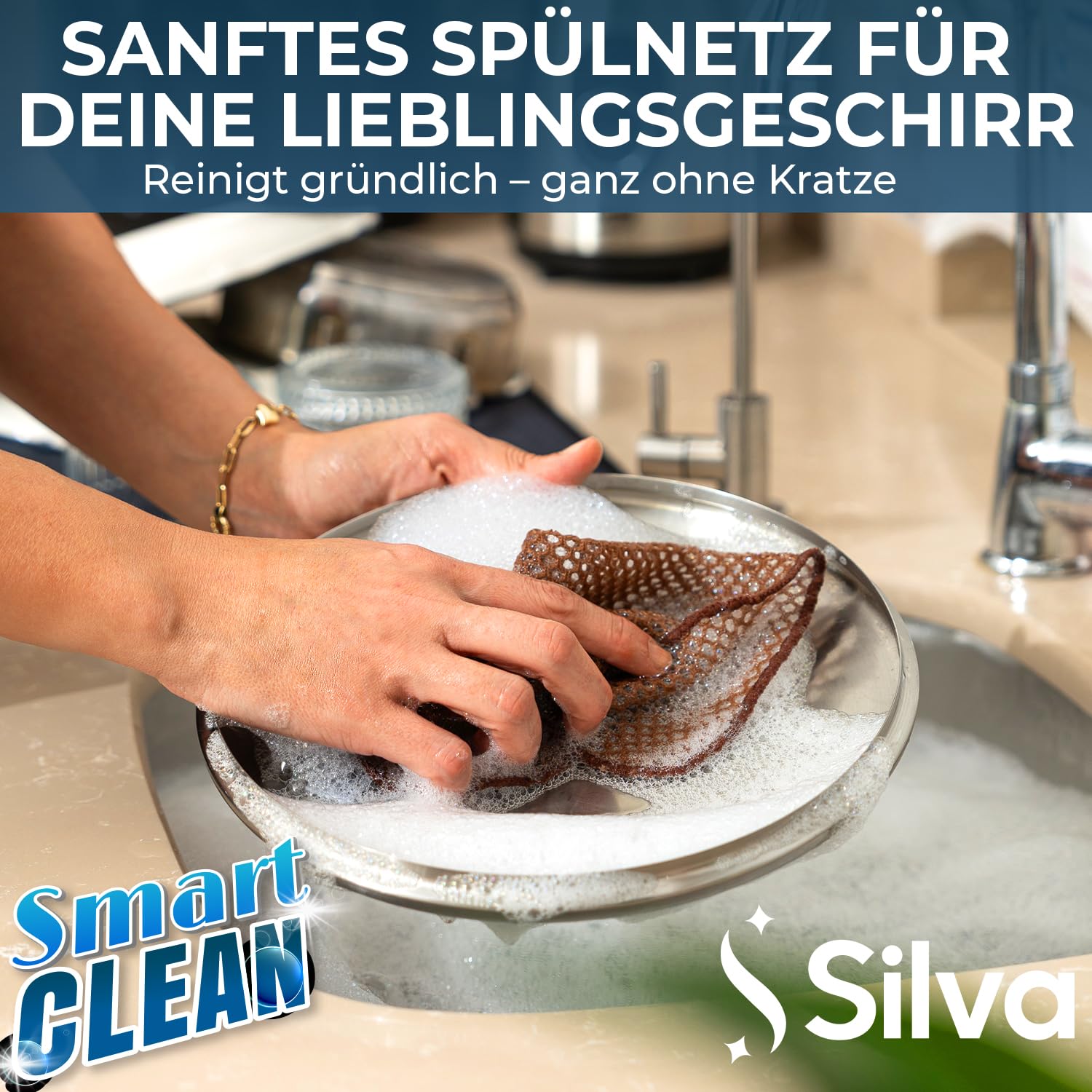 Silva - Panni in microfibra - Panno da cucina - Panno per finestre - Panno multiuso durevole - Alta capacità di assorbimento e tecnologia in microfibra (Confezione da 4).