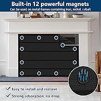 Vista 3 de Manta magnética para chimenea para pérdida de calor, cubiertas de chimenea para interiores, mantiene las corrientes de aire fuera, detiene