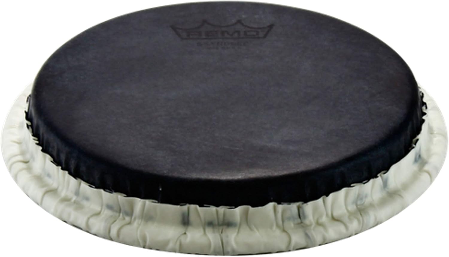Remo Bongo Drumhead, Tucked, 7.15", SKYNDEEP,"Black Calfskin" Graphic