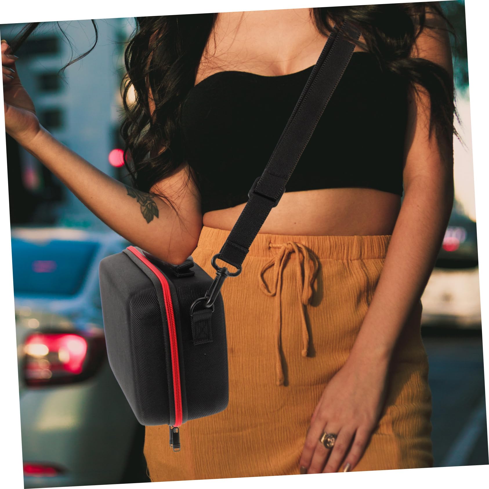 Hemobllo Custodia per Fotocamera Portatile, Rigida EVA Oxford con Maniglia
