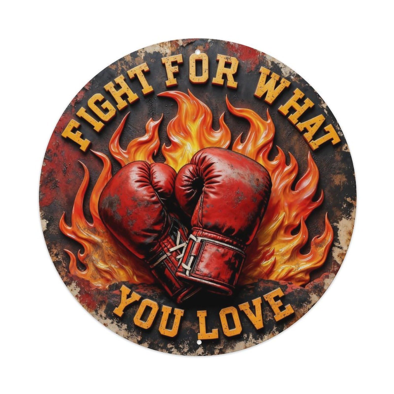 Fight For What You Love Metal Tin Sign Plaque