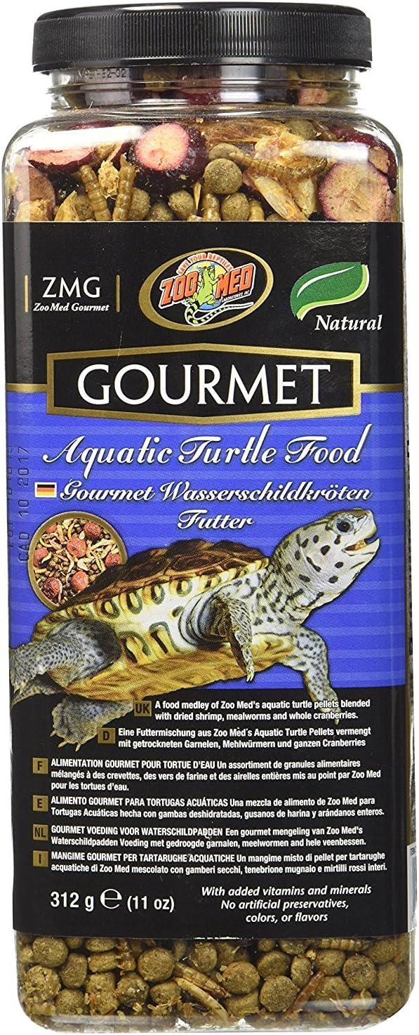 Zoo Med Gourmet - Alimento acuático para tortugas, 325 ml, paquete de 2