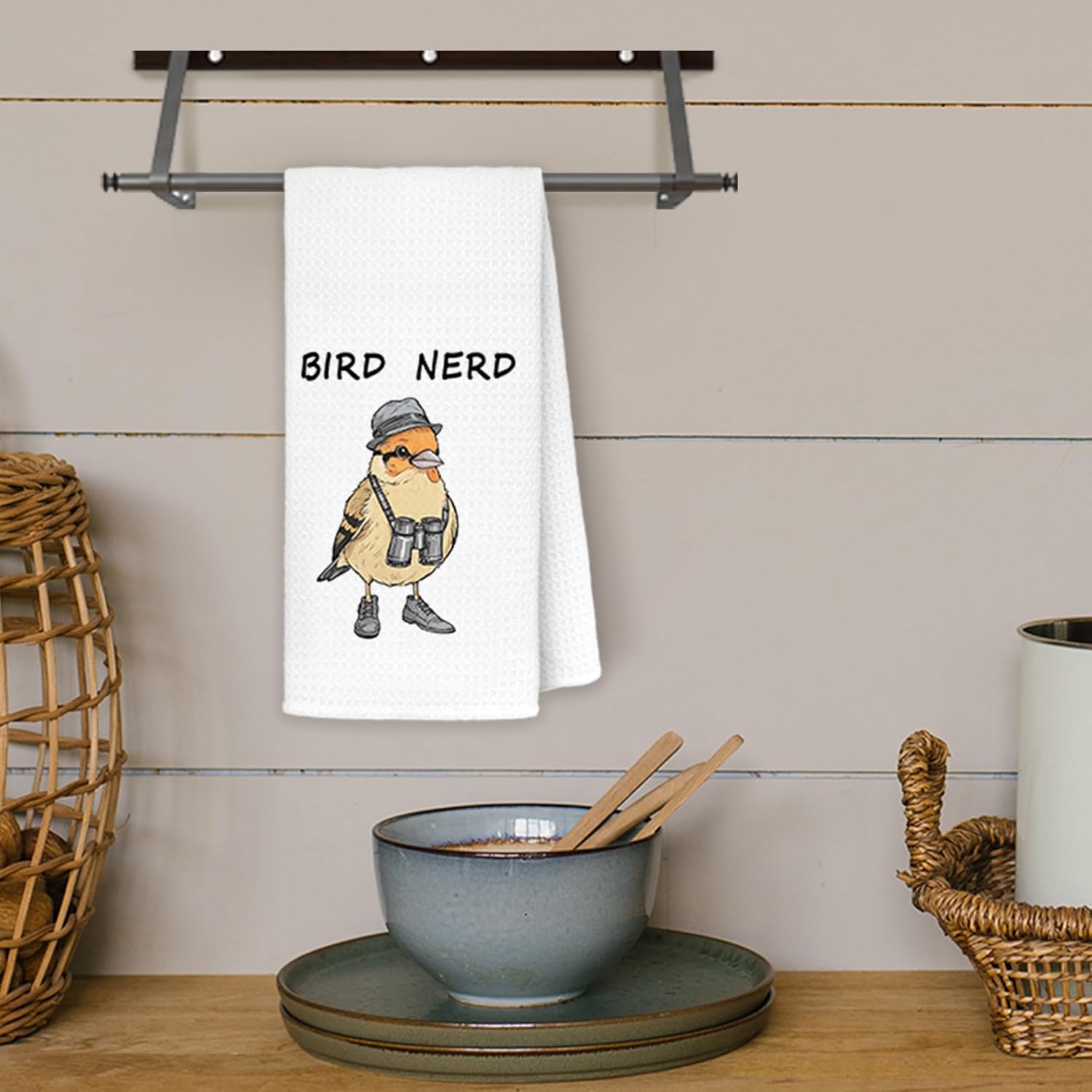JINYO Bird Nerd Kitchen Towels, Gifts for Birds Lovers Women Hand Towels for Bathroom Kitchen Decor, Bird Watcher Gifts Decorative Dish Tea Towels, 16x24 Inch - Image 4